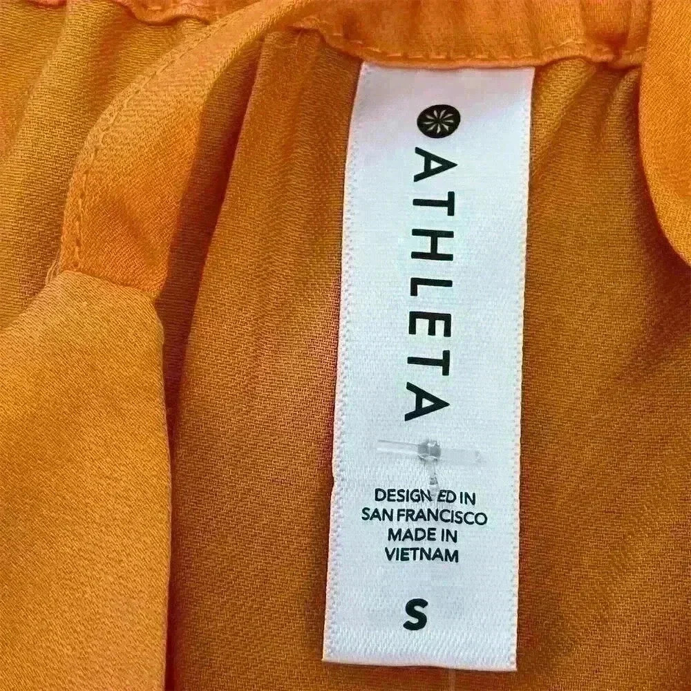 Athleta Women's Orange Cotton Cami Size S Lightweight Breathable - Picture 3 of 7